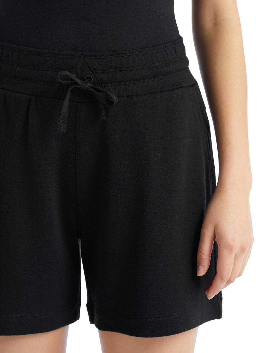 Women's Icebreaker Merino Crush Shorts Black | CA 1441TCEV